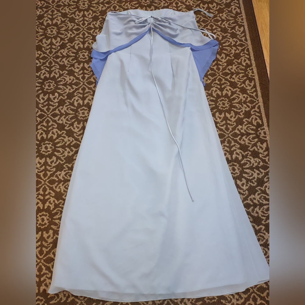 Long dress, grey and blue